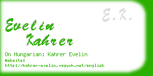 evelin kahrer business card